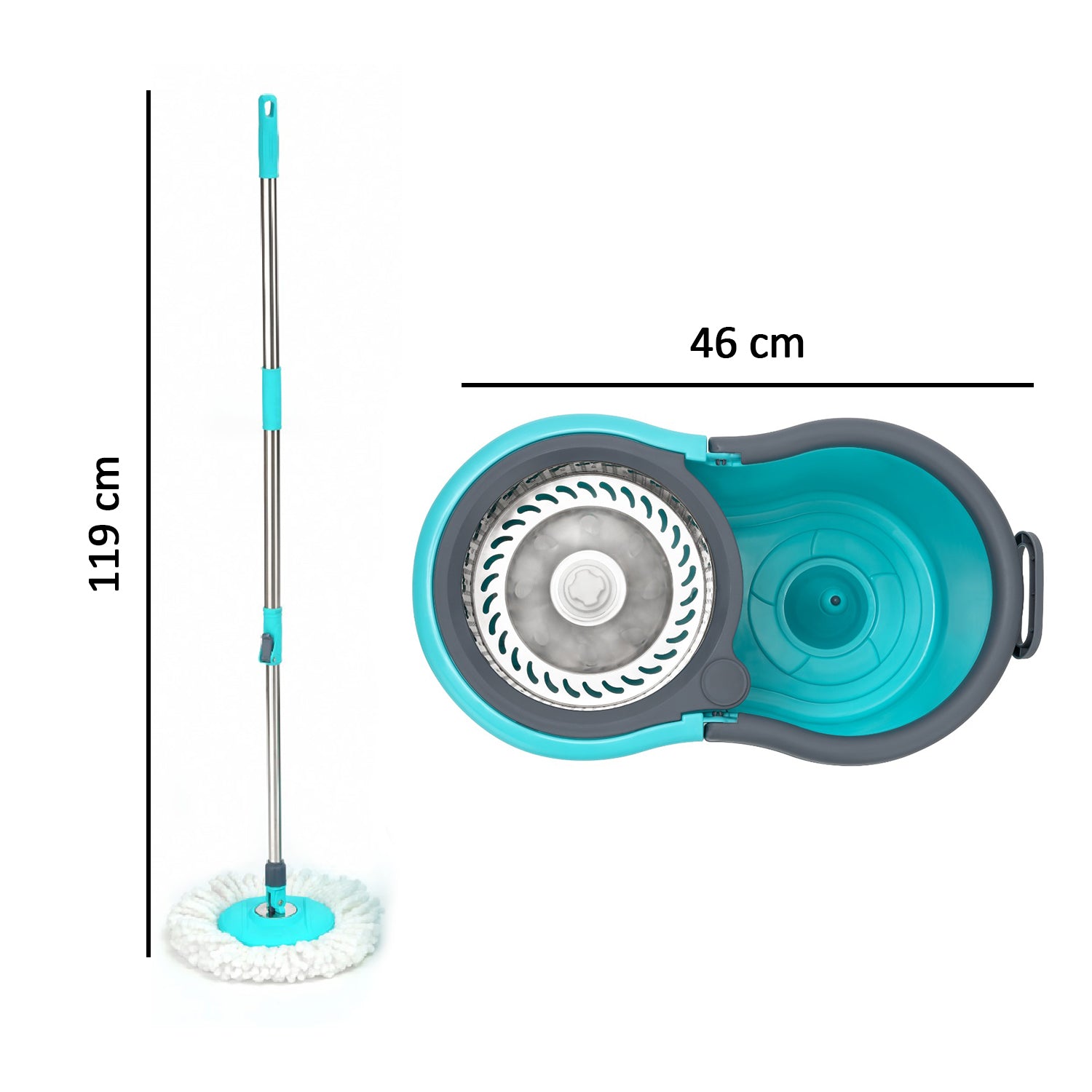 4942 Quick Spin Mop With Steel Spin, Bucket Floor Cleaning, Easy Wheels & Big Bucket, Floor Cleaning Mop with Bucket DeoDap 4942 Quick Spin Mop With Steel Spin, Bucket Floor Cleaning, Easy Wheels & Big Bucket, Floor Cleaning Mop with Bucket DeoDap